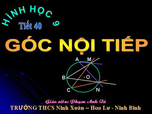 Chương III. §3. Góc nội tiếp