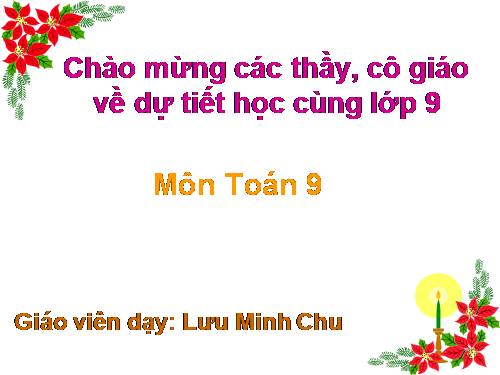 Chương II. §1. Sự xác định đường tròn. Tính chất đối xứng của đường tròn