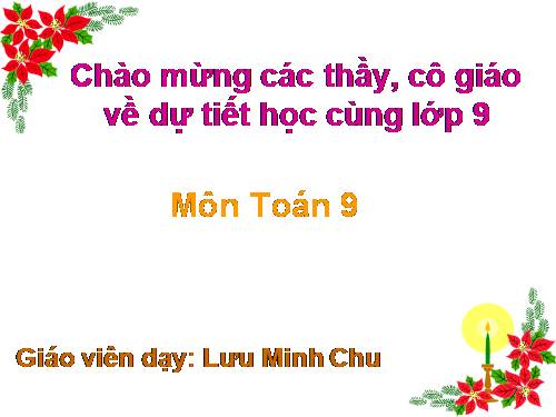 Chương II. §1. Sự xác định đường tròn. Tính chất đối xứng của đường tròn