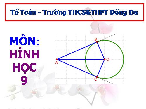 Chương II. §6. Tính chất của hai tiếp tuyến cắt nhau