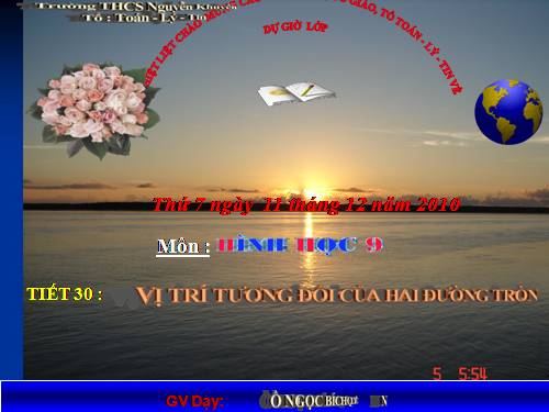Chương II. §7-8. Vị trí tương đối của hai đường tròn
