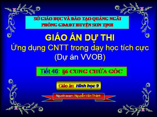 Chương III. §6. Cung chứa góc