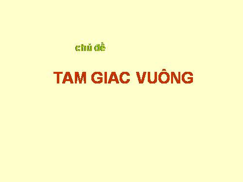 Chương I. §1. Một số hệ thức về cạnh và đường cao trong tam giác vuông