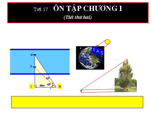 Ôn tập Chương I. Hệ thức lượng trong tam giác vuông