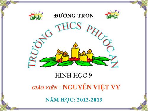 Chương II. §1. Sự xác định đường tròn. Tính chất đối xứng của đường tròn