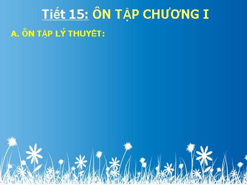 Ôn tập Chương I. Hệ thức lượng trong tam giác vuông