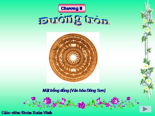 Chương II. §1. Sự xác định đường tròn. Tính chất đối xứng của đường tròn