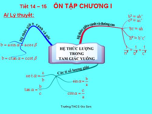 Ôn tập Chương I. Hệ thức lượng trong tam giác vuông