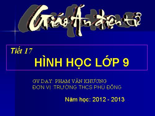 Ôn tập Chương I. Hệ thức lượng trong tam giác vuông