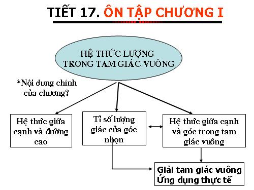 Ôn tập Chương I. Hệ thức lượng trong tam giác vuông