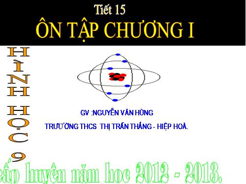 Ôn tập Chương I. Hệ thức lượng trong tam giác vuông