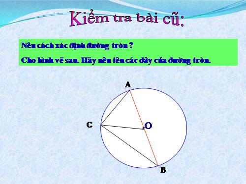 Chương II. §2. Đường kính và dây của đường tròn