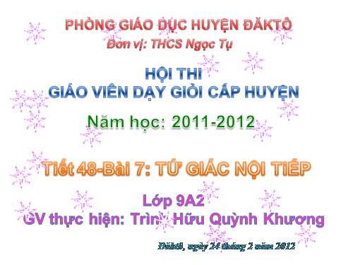 Chương III. §7. Tứ giác nội tiếp