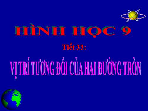 Chương II. §7-8. Vị trí tương đối của hai đường tròn