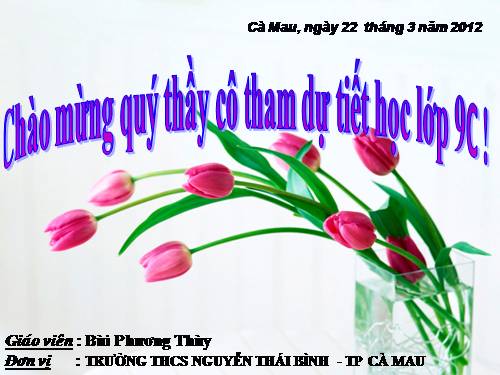 Chương III. §10. Diện tích hình tròn, hình quạt tròn