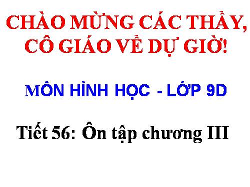 Ôn tập Chương III. Góc với đường tròn