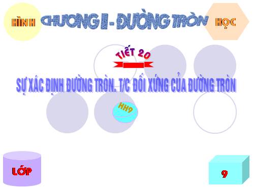 Chương II. §1. Sự xác định đường tròn. Tính chất đối xứng của đường tròn