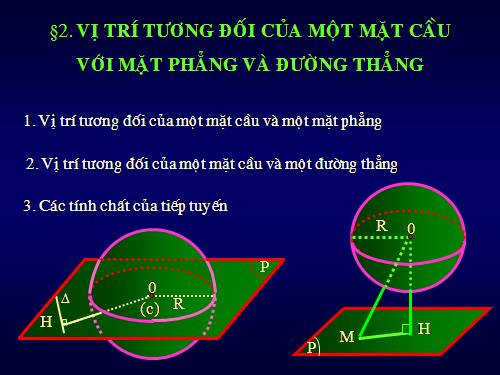 Chương II. §4. Vị trí tương đối của đường thẳng và đường tròn