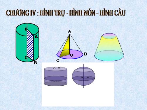 Chương IV. §1. Hình trụ - Diện tích xung quanh và thể tích của hình trụ