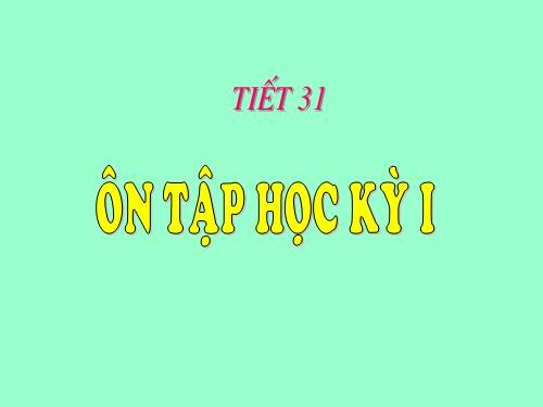Ôn tập học kì I