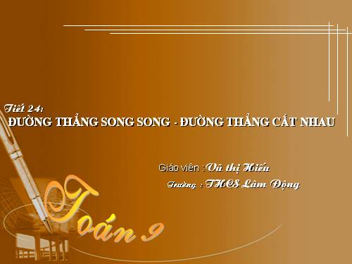 Duongh thang song song