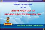 Liên hệ giữa dây cung và khoảng cách đến tâm