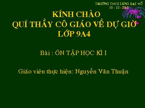 Ôn tập học kì I