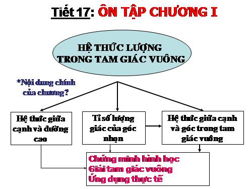 Ôn tập Chương I. Hệ thức lượng trong tam giác vuông