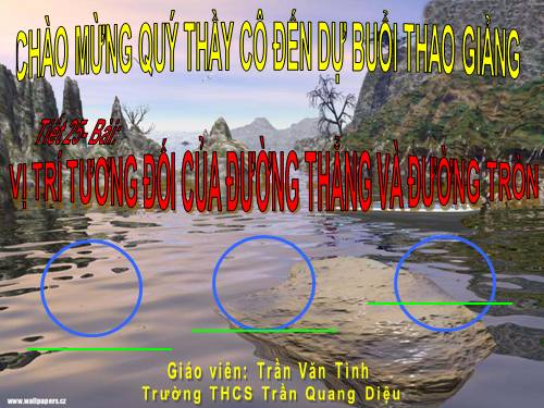Chương II. §4. Vị trí tương đối của đường thẳng và đường tròn