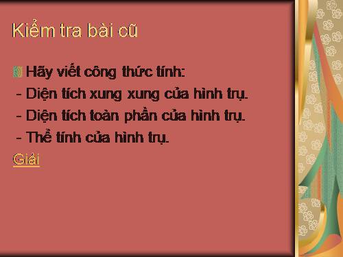 Chương IV. §2. Hình nón - Hình nón cụt - Diện tích xung quanh và thể tích của hình nón, hình nón cụt