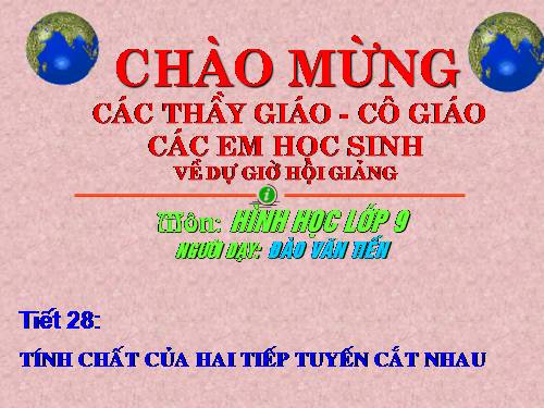 Chương II. §6. Tính chất của hai tiếp tuyến cắt nhau