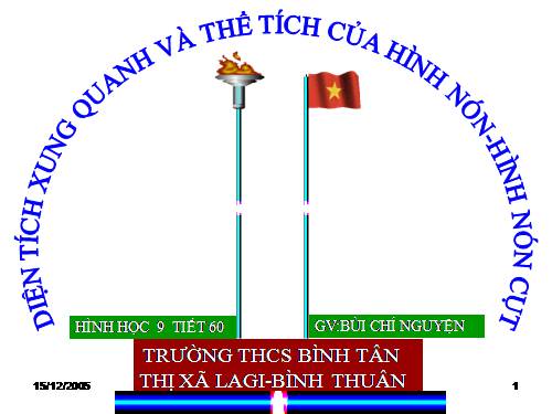 Chương IV. §2. Hình nón - Hình nón cụt - Diện tích xung quanh và thể tích của hình nón, hình nón cụt