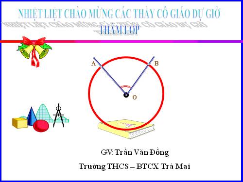 Chương III. §1. Góc ở tâm. Số đo cung