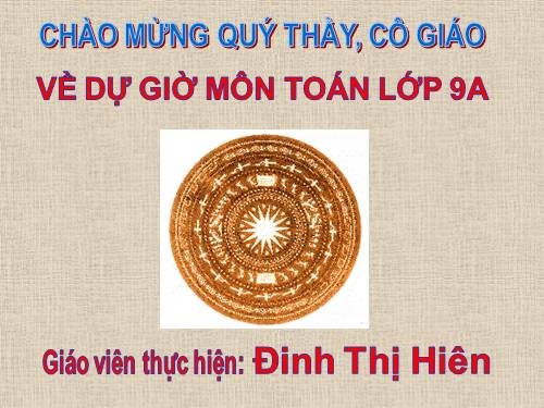 Chương II. §1. Sự xác định đường tròn. Tính chất đối xứng của đường tròn