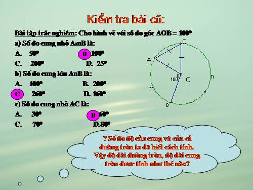 Chương III. §9. Độ dài đường tròn, cung tròn