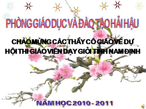 Bai giang thi GVG tinh Nam Dinh. T44-H9(Hai Hau)