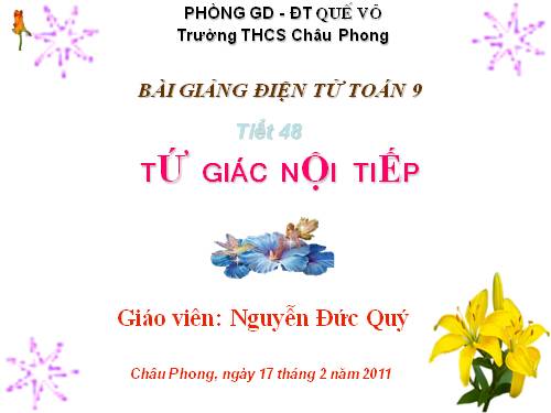 Chương III. §7. Tứ giác nội tiếp