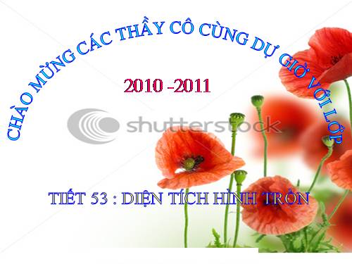 Chương III. §10. Diện tích hình tròn, hình quạt tròn