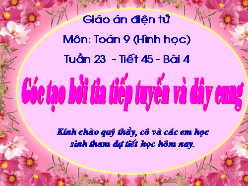 Chương III. §4. Góc tạo bởi tia tiếp tuyến và dây cung