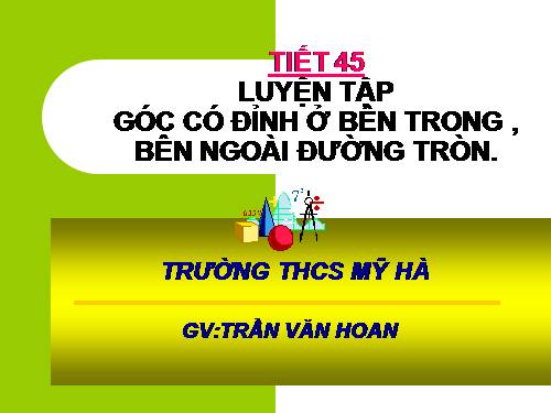 Chương III. §5. Góc có đỉnh ở bên trong đường tròn. Góc có đỉnh ở bên ngoài đường tròn