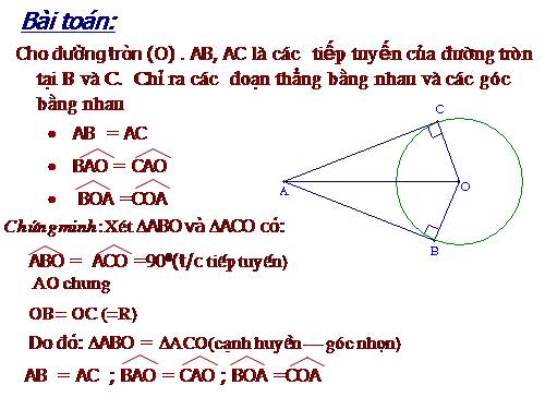 Chương II. §6. Tính chất của hai tiếp tuyến cắt nhau