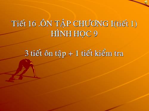 Ôn tập Chương I. Hệ thức lượng trong tam giác vuông