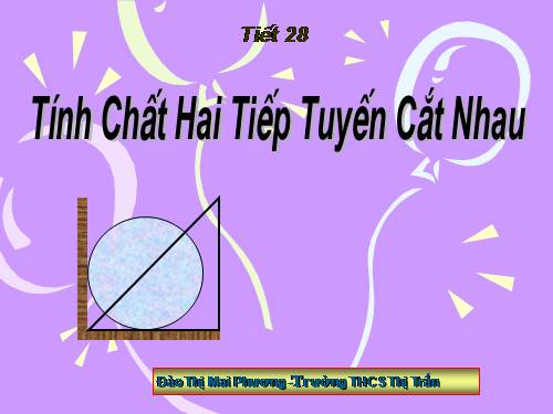 Chương II. §6. Tính chất của hai tiếp tuyến cắt nhau