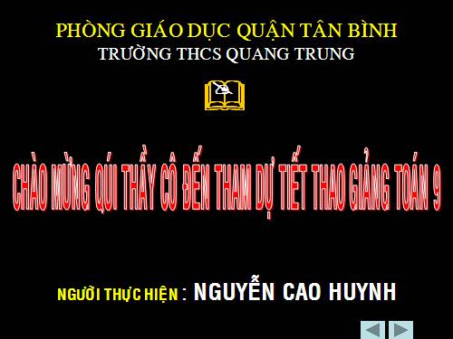 Chương II. §3. Liên hệ giữa dây và khoảng cách từ tâm đến dây