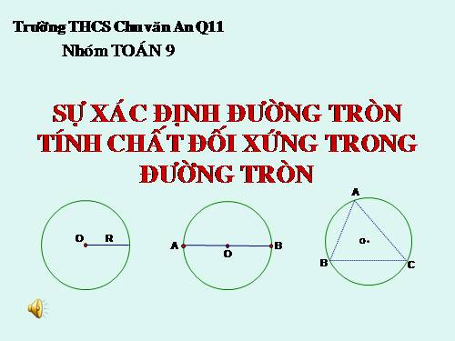 Chương II. §1. Sự xác định đường tròn. Tính chất đối xứng của đường tròn