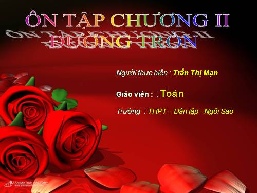 Ôn tập Chương II. Đường tròn