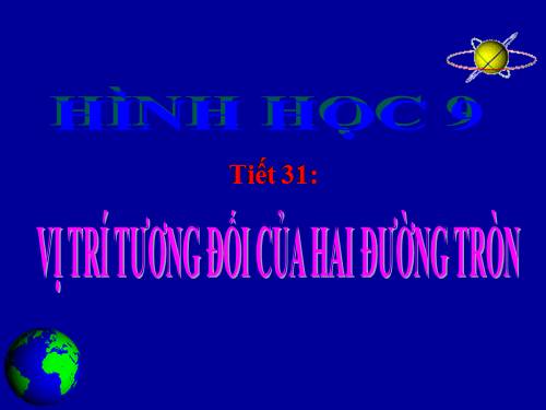 Chương II. §7-8. Vị trí tương đối của hai đường tròn