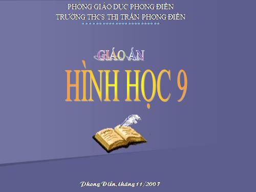 Chương IV. §1. Hình trụ - Diện tích xung quanh và thể tích của hình trụ