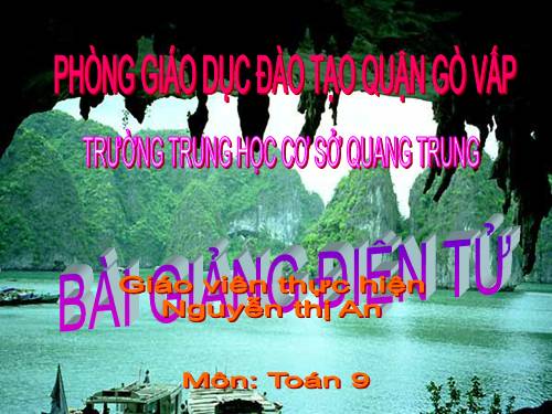 Chương II. §1. Sự xác định đường tròn. Tính chất đối xứng của đường tròn