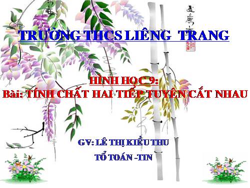 Chương II. §6. Tính chất của hai tiếp tuyến cắt nhau